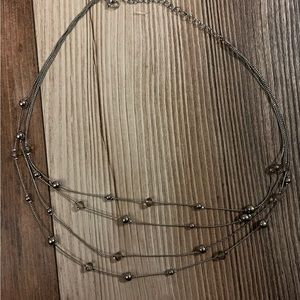 Silver layered necklace